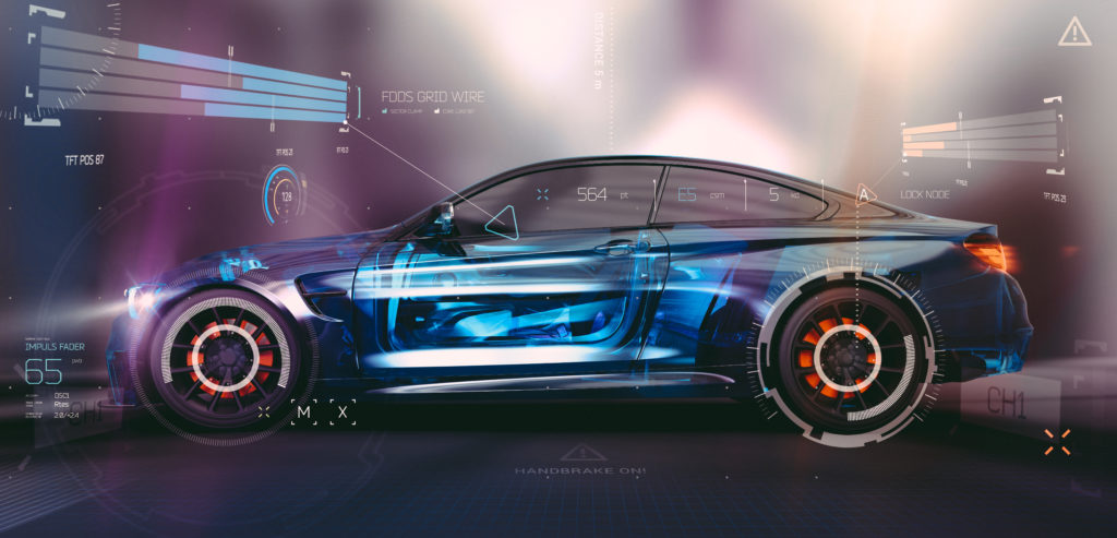 Inneos | Automotive Optical Ethernet Futuristic concept of a car